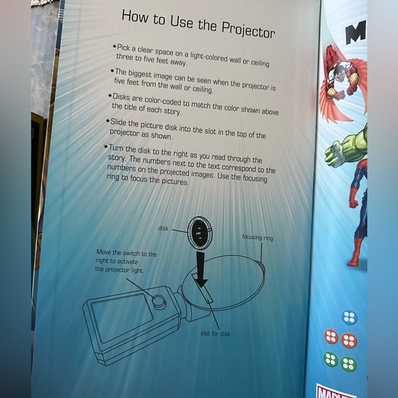 Marvel Movie Theater Storybook and Movie Projector - Picture 3 of 4